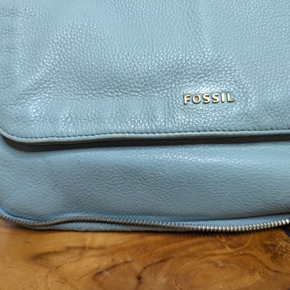 Fossil Claire Aqua Teal Leather Backpack - Picture 11 of 14